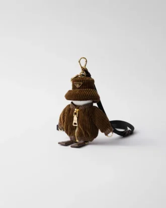 Llavero de corduroy con forma de robot