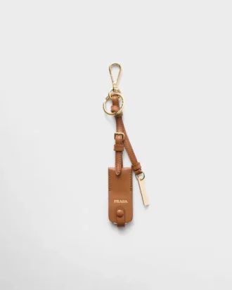 Llavero de cuero con estuche para espejo