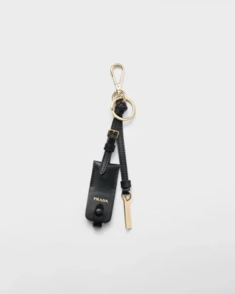 Llavero de cuero con estuche para espejo