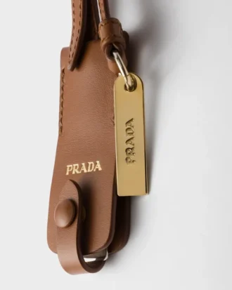 Llavero de cuero con estuche para espejo