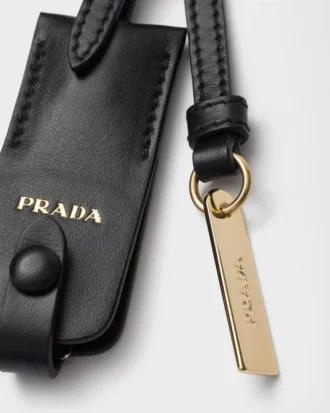Llavero de cuero con estuche para espejo