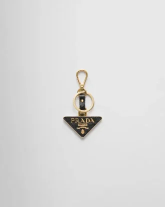 Llavero de piel Saffiano y metal