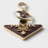Llavero de piel Saffiano y metal Llavero de piel Saffiano y metal
