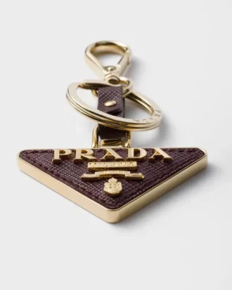 Llavero de piel Saffiano y metal