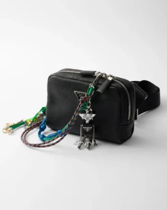 Llavero de robot en piel Saffiano
