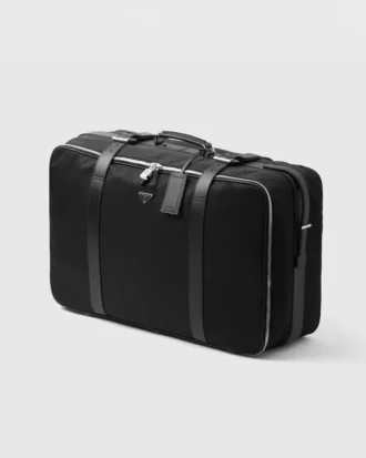 Maleta grande de Re-Nylon y piel Saffiano