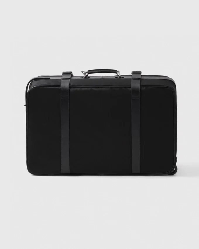 Maleta grande de Re-Nylon y piel Saffiano Maleta grande de Re-Nylon y piel Saffiano