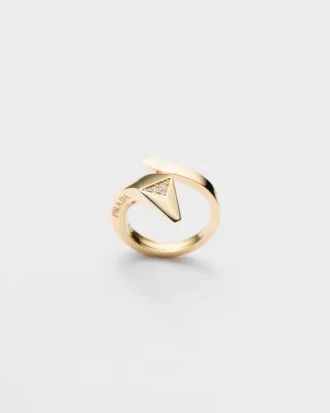 Mini anillo Eternal Gold Snake en oro amarillo y diamantes