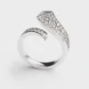 Mini anillo Eternal Gold Snake en oro blanco y diamantes Mini anillo Eternal Gold Snake en oro blanco y diamantes