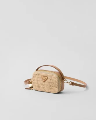 Mini-bolsa de ganchillo y cuero