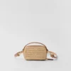Mini-bolsa de ganchillo y cuero Mini-bolsa de ganchillo y cuero