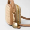 Mini-bolsa de ganchillo y cuero Mini-bolsa de ganchillo y cuero