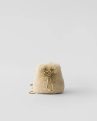 Mini bolsa de piel de oveja