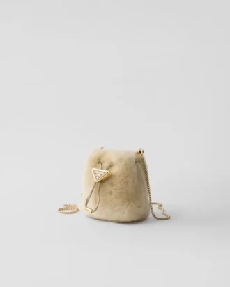 Mini bolsa de piel de oveja