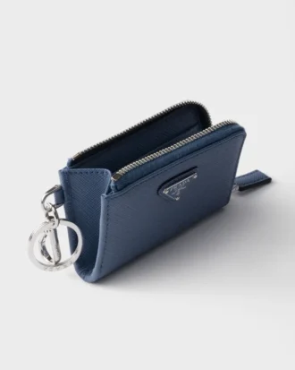 Mini bolsa de piel Saffiano con llavero
