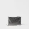Mini bolso con tachuelas de cristal y bandolera