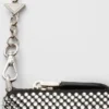 Mini bolso con tachuelas de cristal y bandolera