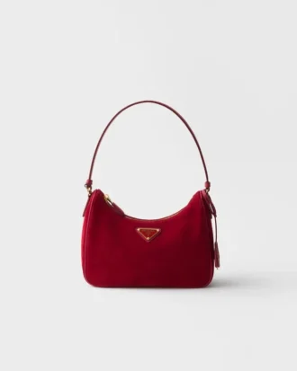 Mini bolso de ante Prada Re-Edition 2005