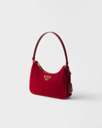 Mini bolso de ante Prada Re-Edition 2005