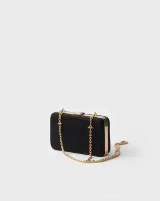 Mini bolso de mano de satén con correa para el hombro