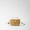 Mini bolso de mimbre y piel Mini bolso de mimbre y piel