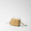 Mini bolso de mimbre y piel Mini bolso de mimbre y piel