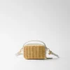 Mini bolso de mimbre y piel Mini bolso de mimbre y piel