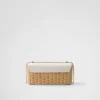 Mini bolso de mimbre y piel Mini bolso de mimbre y piel