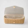 Mini bolso de mimbre y piel Mini bolso de mimbre y piel