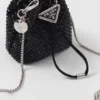 Mini bolso de satén con cristales Mini bolso de satén con cristales