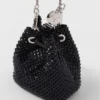 Mini bolso de satén con cristales Mini bolso de satén con cristales