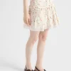 Minifalda de lino con estampado floral Minifalda de lino con estampado floral