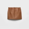 Minifalda de piel napa Minifalda de piel napa
