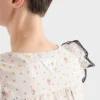 Minivestido de batista de algodón con estampado floral Minivestido de batista de algodón con estampado floral
