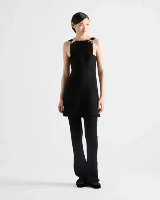 Minivestido de cady bordado