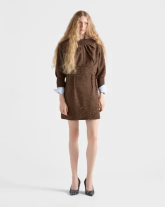 Minivestido de lana Mouliné