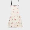 Minivestido de lino bordado con motivos florales Minivestido de lino bordado con motivos florales