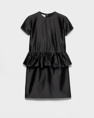 Minivestido de seda duquesa