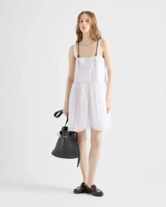Minivestido de tela bordada de estilo vintage