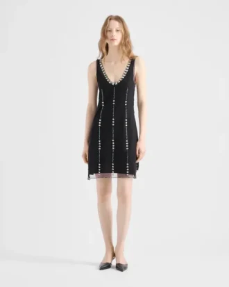 Minivestido de tul bordado