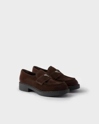 Mocasines de ante color chocolate