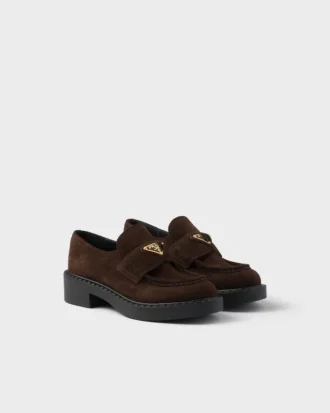 Mocasines de ante color chocolate