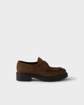 Mocasines de ante color chocolate