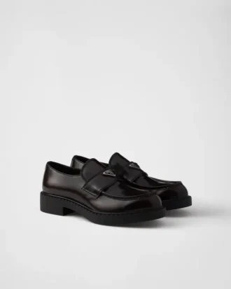 Mocasines de piel cepillada color Chocolate