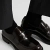 Mocasines de piel cepillada color Chocolate Mocasines de piel cepillada color Chocolate