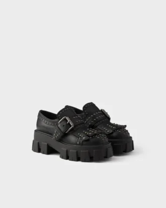 Mocasines de piel con tachuelas Monolith