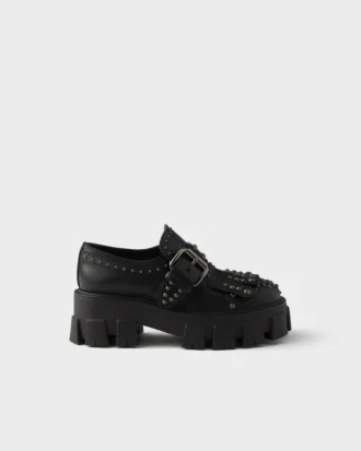 Mocasines de piel con tachuelas Monolith