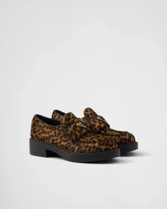 Mocasines de piel estampada color Chocolate