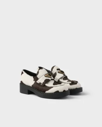 Mocasines de piel estampada color Chocolate