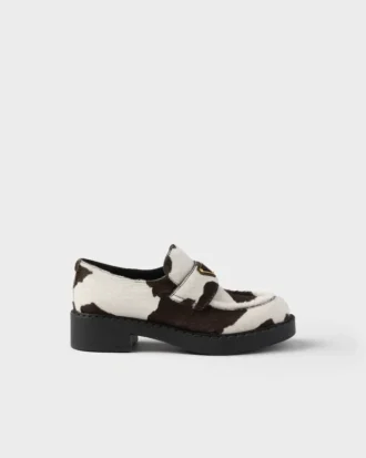 Mocasines de piel estampada color Chocolate